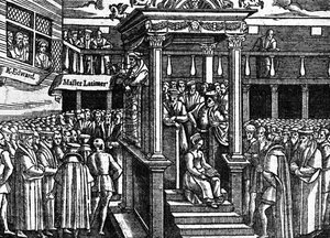Latimar che predica davanti al re Edoardo VI, c1550, c1902-1905 da Unbekannt