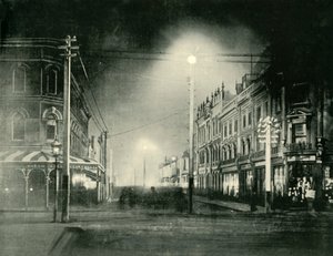 Launceston di notte, Brisbane Street, 1901