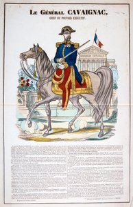 Le General Cavaignac 28 Giugno 1848, Francia. Litografia a colori. Collezione privata da Unbekannt