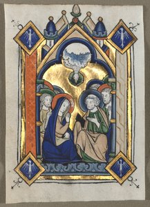 Foglia estratta da un Salterio: La Pentecoste, c. 1260 da Unbekannt