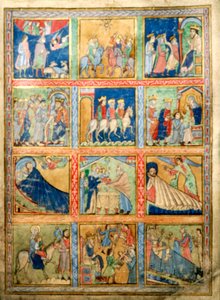 Foglio per un Salterio, Canterbury Christ Church, c1155-1160 da Unbekannt