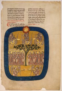 Foglio da un Manoscritto di Beatus: Angeli Trattengono i Quattro Venti..., ca. 1180 da Unbekannt