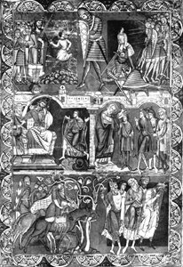 Foglio da una Bibbia. Winchester da Unbekannt