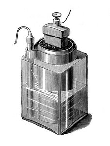 Cella umida di Leclanché, una delle prime batterie di accumulo da Unbekannt