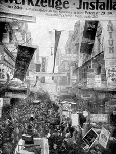 La grande parata pubblicitaria di Lipsia, Lipsia, Germania, 1922 da Unbekannt