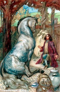 Lemuel Gulliver, abbandonato dopo un ammutinamento, si ritrova nel regno degli Houyhnhn da Unbekannt