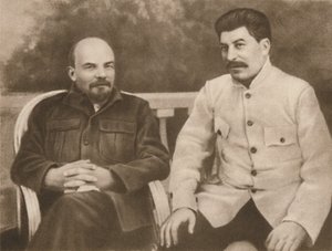 Lenin e Stalin a Gorki vicino a Mosca, 1922 da Unbekannt