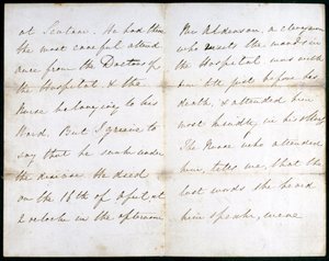Lettera di Florence Nightingale, maggio 1856 da Unbekannt