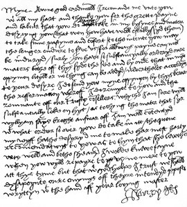 Lettera di re Enrico VIII al cardinale Wolsey (