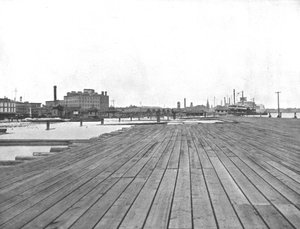 Levee e sbarco del battello a vapore, New Orleans, Louisiana, USA, c. 1900 da Unbekannt