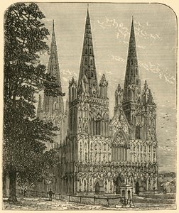 Cattedrale di Lichfield - La Facciata Ovest, 1898 da Unbekannt