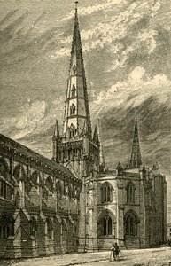 Cattedrale di Lichfield, esterno, 1898 da Unbekannt