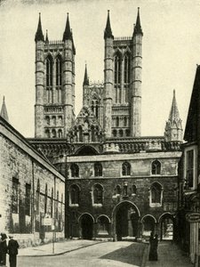 Cattedrale di Lincoln e The Exchequer Gate, c1948 da Unbekannt
