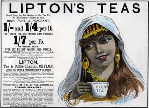 Pubblicità del tè Lipton, 1893 da Unbekannt