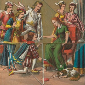 Cappuccetto Rosso e Cenerentola con immagini a sorpresa, ca. 1875 da Unbekannt