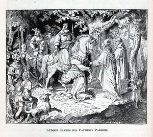 Liudolf chiede perdono a suo padre, 1882 da Unbekannt