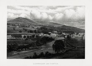 Llangollen e castello, Denbighshire, Galles del nord, 1896 da Unbekannt