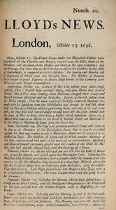 Lloyds News. Londra, 15 ottobre 1696 - Numb. 20, 1928 da Unbekannt