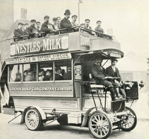Autobus a vapore di Londra, c1900, 1947 da Unbekannt