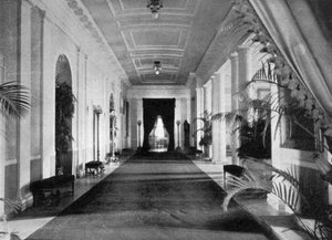 Lungo corridoio, La Casa Bianca, Washington, USA, 1908 da Unbekannt