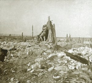 Posto di vedetta, Fort Vaux, Francia settentrionale, c1914-c1918 da Unbekannt