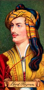 Lord Byron, da una serie di carte da sigarette, 1935
