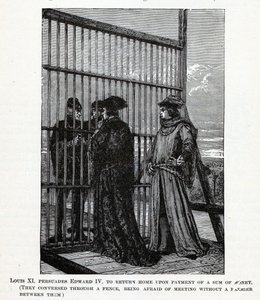 Luigi XI persuade Edoardo IV a tornare a casa con una somma di denaro da Unbekannt