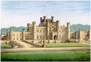 Castello di Lowther, Westmorland, casa del Conte di Lonsdale, c1880 da Unbekannt