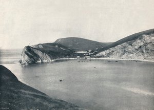 Lulworth - Lulworth Cove e Villaggio, 1895 da Unbekannt