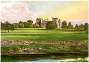 Castello di Lumley, County Durham, residenza del conte di Scarbrough, c1880 da Unbekannt