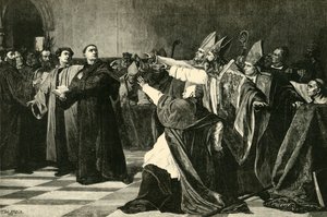 Lutero alla Dieta di Worms, 1521, 1890 da Unbekannt