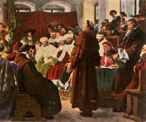 Lutero alla Dieta di Worms, 1521, 1936 da Unbekannt