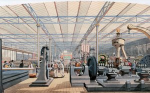 Sala delle macchine, Esposizione del Crystal Palace, Londra, 1851