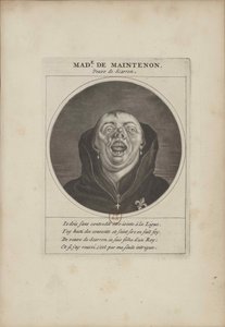 Madame de Maintenon travestita da monaco, ca 1690