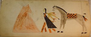 Maffet Ledger: indiano e cavallo, ca. 1874-81