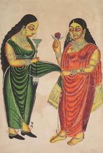 Cameriera che porta un narghilè a una signora, 1800