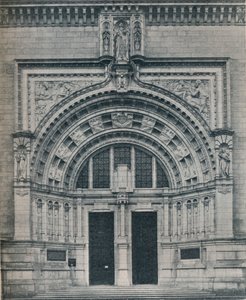 Ingresso principale, Victoria and Albert Museum, con scultura di Alfred Drury, c1909 da Unbekannt