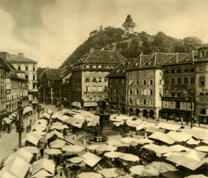 Piazza principale, Graz, Stiria, Austria, c1935