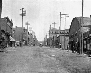 Main Street, Butte City, Montana, USA, c1900 da Unbekannt
