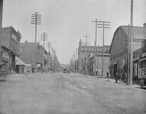 Main Street, Butte City, Montana, c. 1897 da Unbekannt