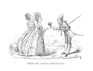 Macaronies maschili e femminili, c1870 da Unbekannt