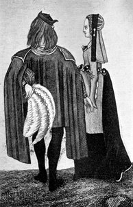 Costume maschile e femminile, fine XV-inizio XVI secolo, 1910