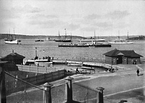 Man o War Stairs e Farm Cove, c1900 da Unbekannt
