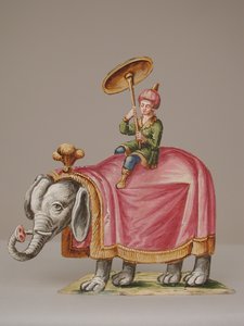 Uomo su elefante, XVIII secolo da Unbekannt