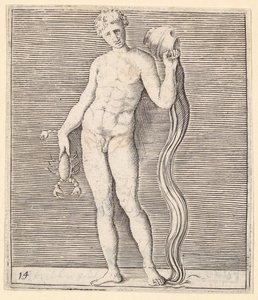 Uomo con Gambero e Urna d
