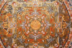 Mandala su un thangka, Bhaktapur, Nepal da Unbekannt