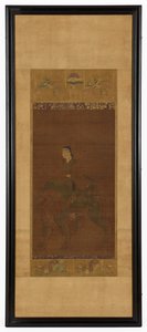 Manjushri che cavalca un leone da Unbekannt