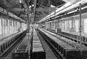 Fabbricazione di batterie elettriche, USA, 1887 da Unbekannt