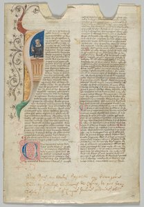 Foglio di manoscritto, italiano, XIV secolo da Unbekannt