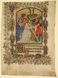 Foglio di manoscritto da un Libro d